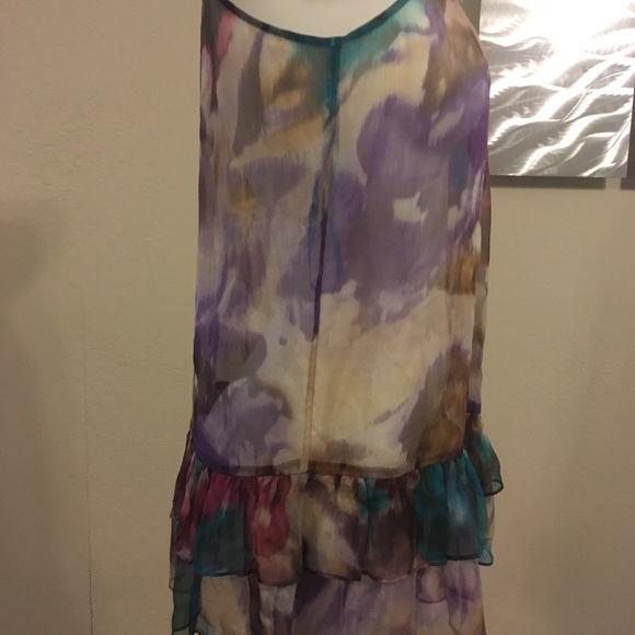 Marciano Exquisite Watercolor Silk Sheer Tank - Picture 5 of 8